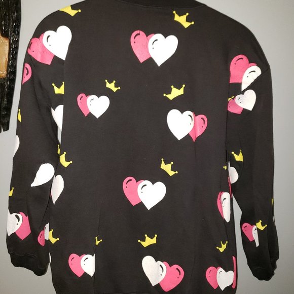 Vintage Royal Hearts All Over Print Sweatshirt - Picture 2 of 3